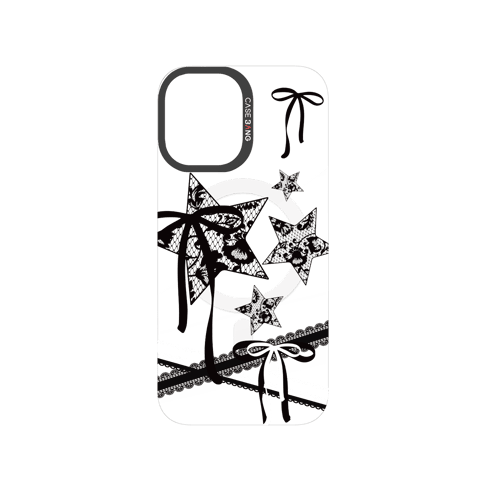 Star Bow Black Snap-On Phone Case