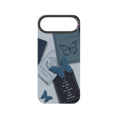 Denim Letter Snap-On Phone Case