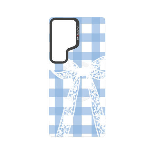 Plaid Bow Blue Snap-On Phone Case