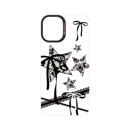 Star Bow Black Snap-On Phone Case