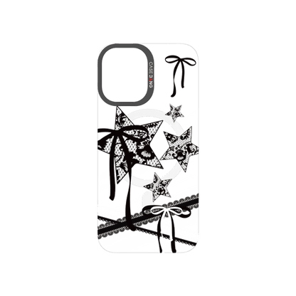 Star Bow Black Snap-On Phone Case