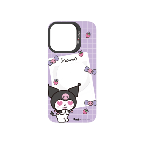 Purple Kuromi Letter Snap-On Phone Case
