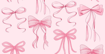 Balletcore aesthetic phone case cover with elegant watercolor pink ribbon bows — ImagiSnap Snap-On Cover