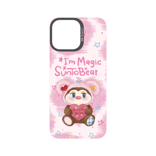 Pink Heart Bear Snap-On Phone Case