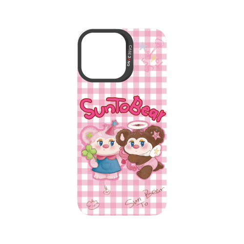 Pink Plaid Pair Snap-On Phone Case