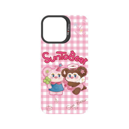 Pink Plaid Pair Snap-On Phone Case