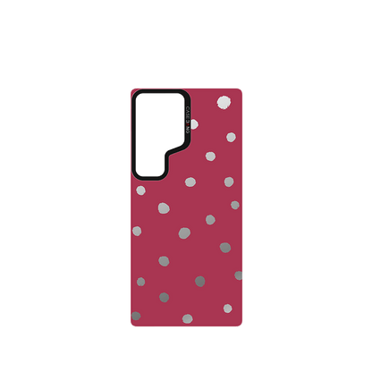 Berry Red Polka Dots Imagisnap - CaseBangImagisnapCaseBangSamsung S25 UltraBack Cover