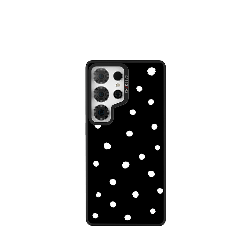 Black Polka Dots Imagisnap - CaseBangImagisnapCaseBangSamsung S25 UltraBack Cover+Base Case