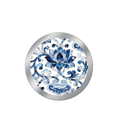 Blue and White Porcelain Magnetic Grip Stand - CaseBangMagsafe Grip StandCaseBangBack Cover