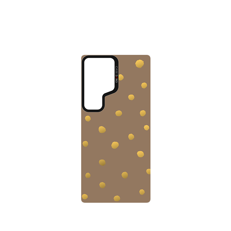 Caramel Brown Polka Dots Imagisnap - CaseBangImagisnapCaseBangSamsung S25 UltraBack Cover