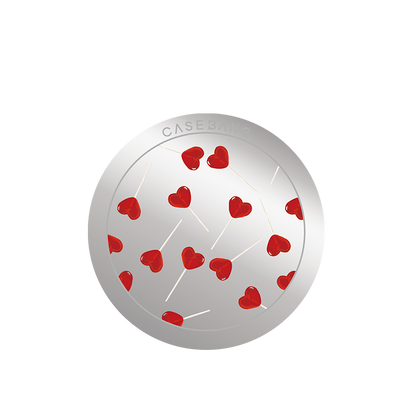 Red Heart back cover for MagSafe grip stand