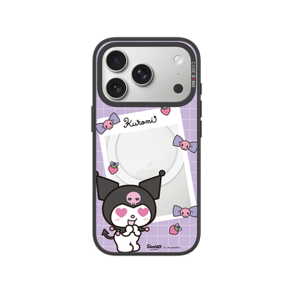 Purple Kuromi Letter Snap-On Phone Case