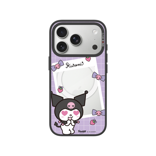 Purple Kuromi Letter Snap-On Phone Case