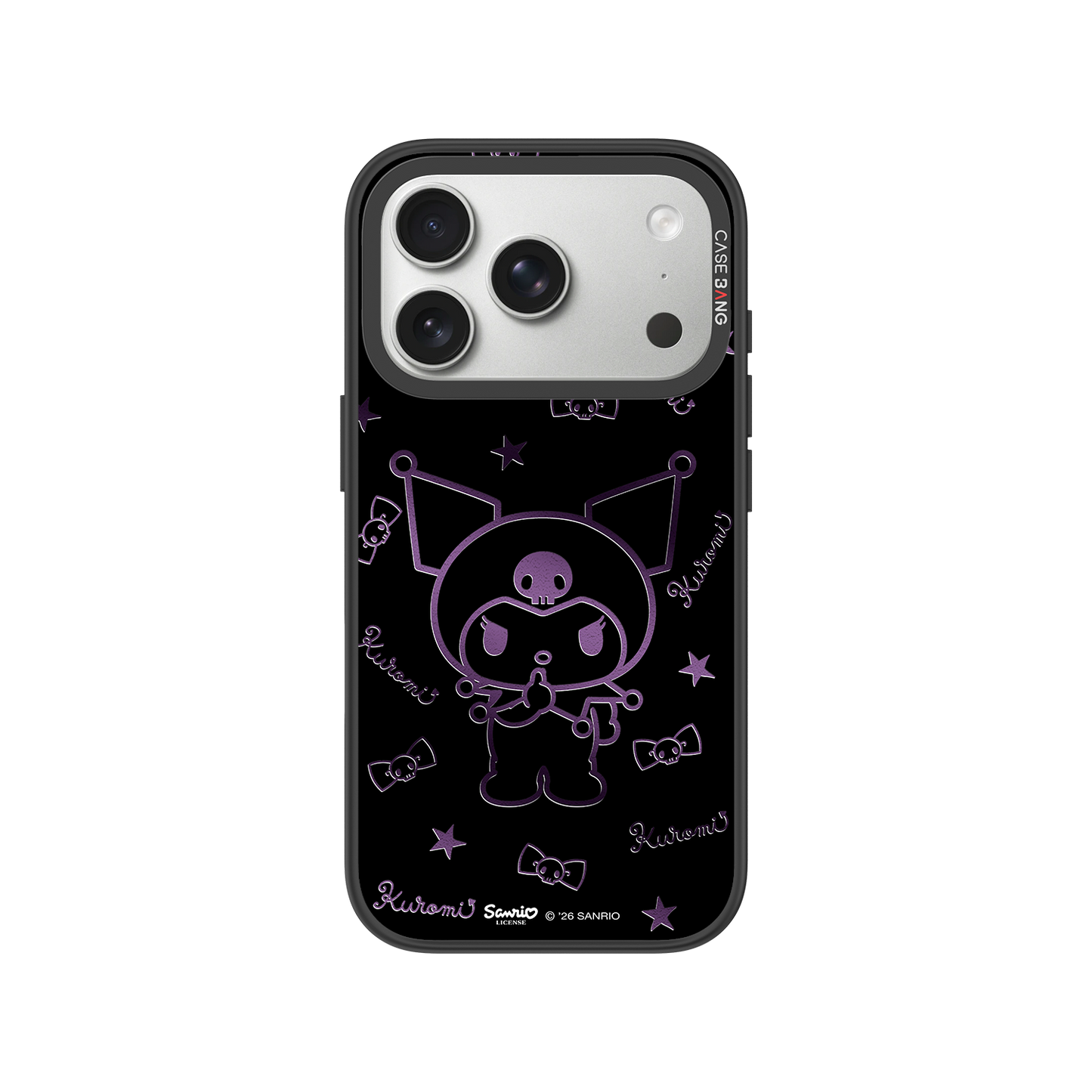 Neon Outline Kuromi Snap-On Phone Case
