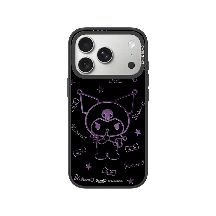 Neon Outline Kuromi Snap-On Phone Case