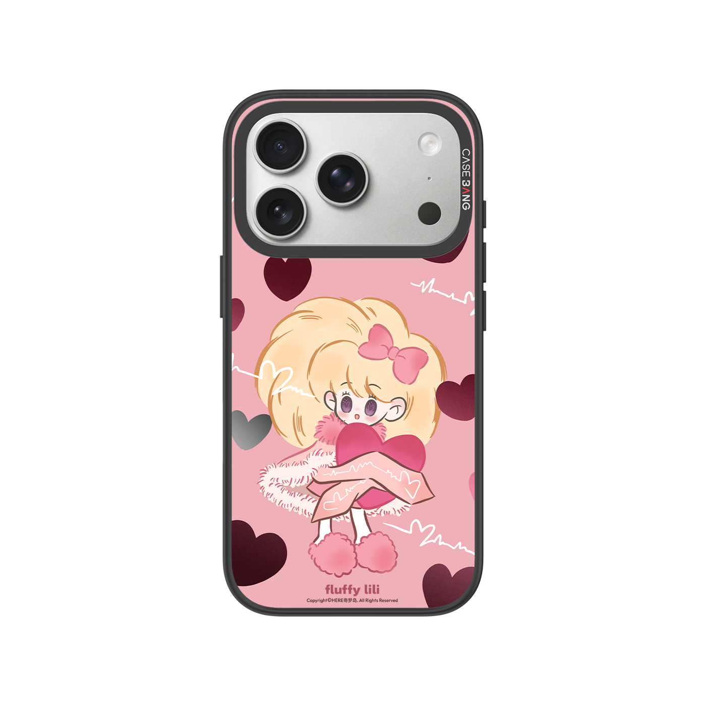 Pink Heart Hug Snap-On Phone Case