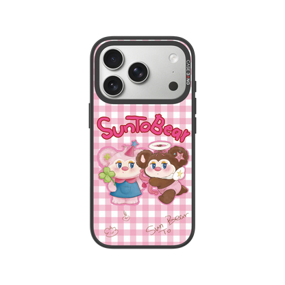 Pink Plaid Pair Snap-On Phone Case