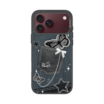Denim Pocket Snap-On Phone Case
