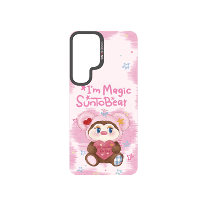 Pink Heart Bear Snap-On Phone Case