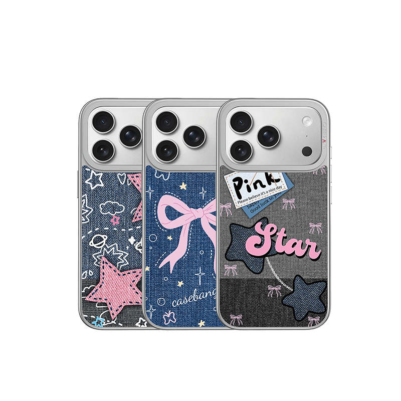 Denim Sweetie Series Silver Unijoy - CaseBangUnijoyCaseBangPink StariPhone 14 Pro