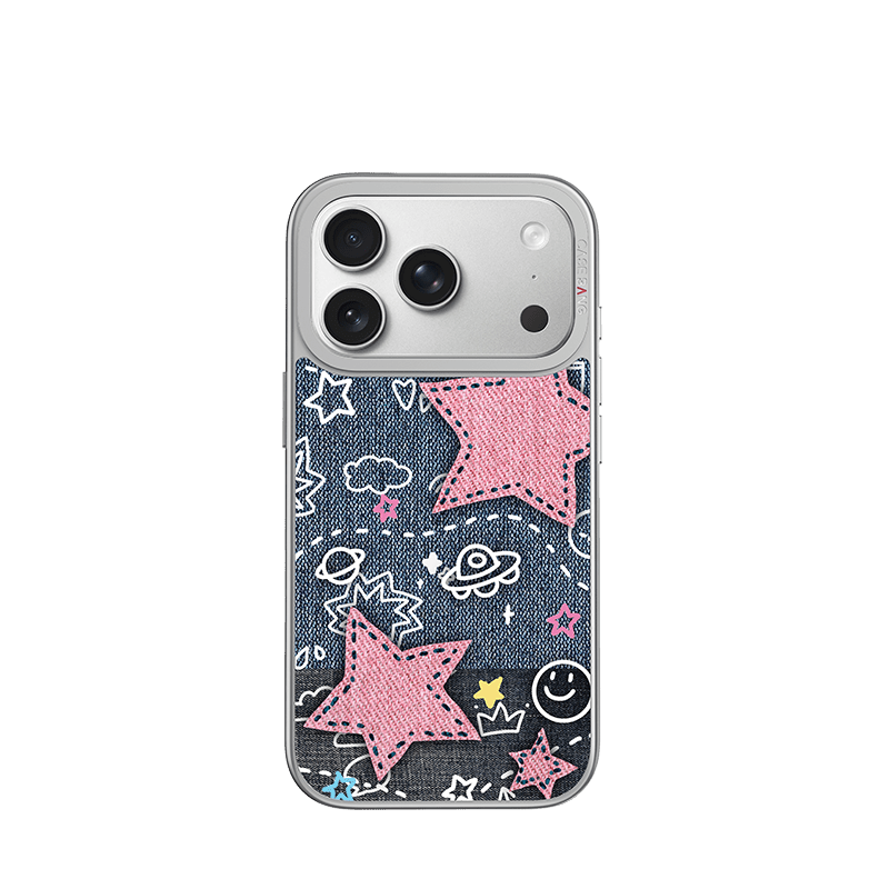 Denim Sweetie Series Silver Unijoy - CaseBangUnijoyCaseBangPink StariPhone 14 Pro