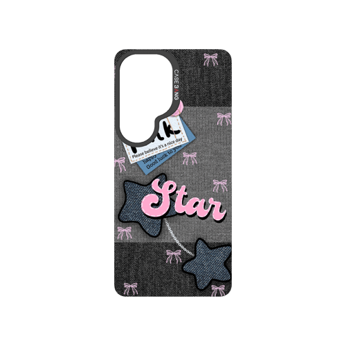 Denim Sweetie Series Snap - On Phone Case - CaseBangImagiSnap Case MagSafe CompatibleCaseBangSAMSUNG S26Pink - Blue Stars