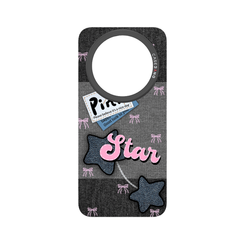 Denim Sweetie Series Snap - On Phone Case - CaseBangImagiSnap Case MagSafe CompatibleCaseBangMate 80/ 80 ProPink - Blue Stars