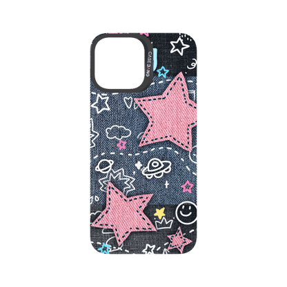 Denim Sweetie Series Snap - On Phone Case - CaseBangImagiSnap Case MagSafe CompatibleCaseBangiPhone 13 Pro MaxPink Star