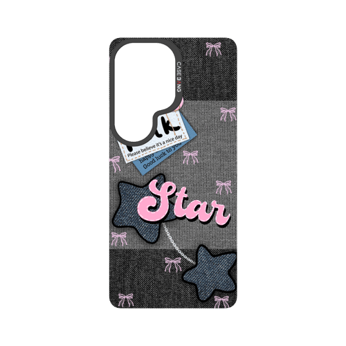 Denim Sweetie Series Snap - On Phone Case - CaseBangImagiSnap Case MagSafe CompatibleCaseBangSAMSUNG S26 UltraPink - Blue Stars