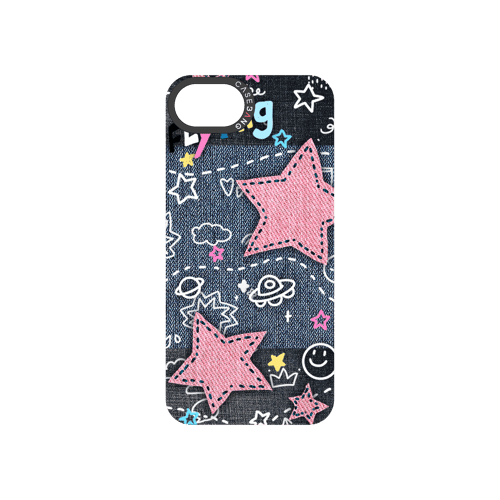 Denim Sweetie Series Snap - On Phone Case - CaseBangImagiSnap Case MagSafe CompatibleCaseBangiPhone 16ePink Star