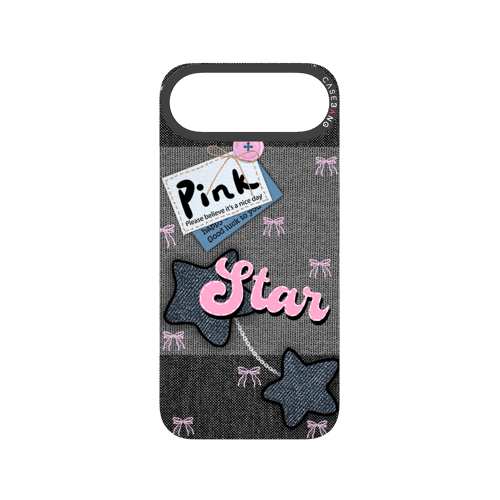 Denim Sweetie Series Snap - On Phone Case - CaseBangImagiSnap Case MagSafe CompatibleCaseBangiPhone 17 AirPink - Blue Stars