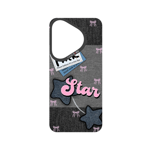Denim Sweetie Series Snap - On Phone Case - CaseBangImagiSnap Case MagSafe CompatibleCaseBangP70Pink - Blue Stars