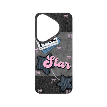 Denim Sweetie Series Snap - On Phone Case - CaseBangImagiSnap Case MagSafe CompatibleCaseBangP70Pink - Blue Stars