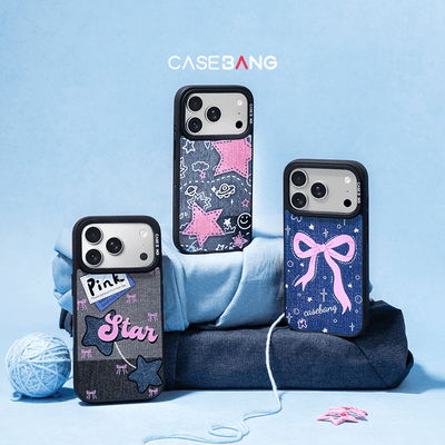 Denim Sweetie Series Snap - On Phone Case - CaseBangImagiSnap Case MagSafe CompatibleCaseBangiPhone 13 ProPink Star
