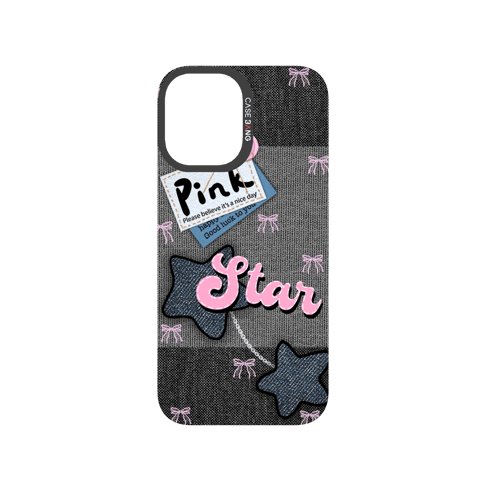 Denim Sweetie Series Snap - On Phone Case - CaseBangImagiSnap Case MagSafe CompatibleCaseBangiPhone 17Pink - Blue Stars