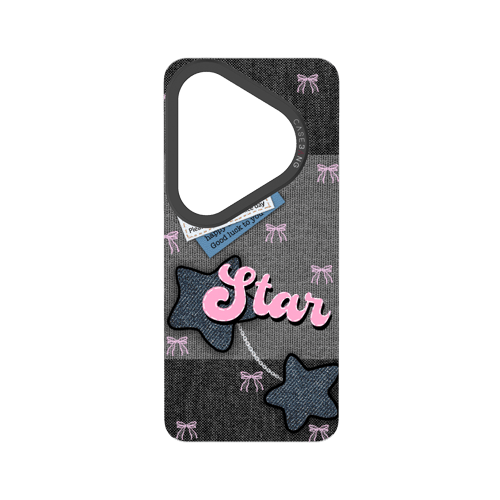 Denim Sweetie Series Snap - On Phone Case - CaseBangImagiSnap Case MagSafe CompatibleCaseBangP80 Pro/Pro+Pink - Blue Stars