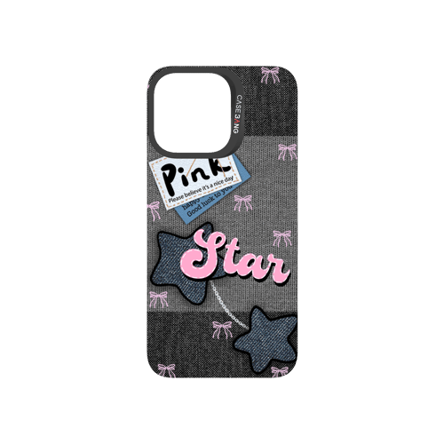 Denim Sweetie Series Snap - On Phone Case - CaseBangImagiSnap Case MagSafe CompatibleCaseBangiPhone 13 ProPink - Blue Stars
