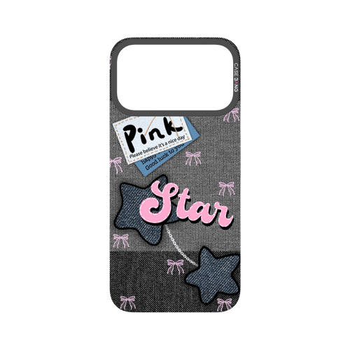 Denim Sweetie Series Snap - On Phone Case - CaseBangImagiSnap Case MagSafe CompatibleCaseBangiPhone 17 Pro MaxPink - Blue Stars