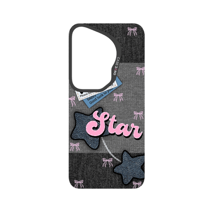 Denim Sweetie Series Snap - On Phone Case - CaseBangImagiSnap Case MagSafe CompatibleCaseBangP70 UltraPink - Blue Stars