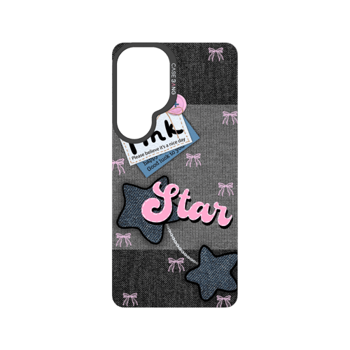 Denim Sweetie Series Snap - On Phone Case - CaseBangImagiSnap Case MagSafe CompatibleCaseBangSAMSUNG S26+Pink - Blue Stars