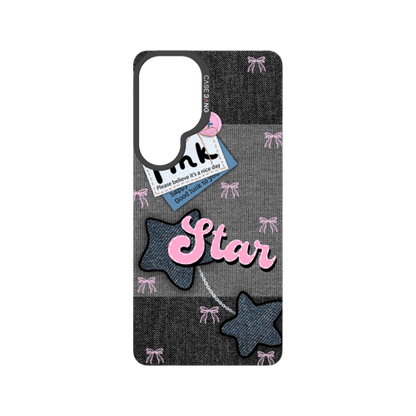 Denim Sweetie Series Snap - On Phone Case - CaseBangImagiSnap Case MagSafe CompatibleCaseBangSAMSUNG S26+Pink - Blue Stars