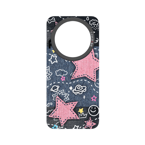 Denim Sweetie Series Snap - On Phone Case - CaseBangImagiSnap Case MagSafe CompatibleCaseBangMate 80/ 80 ProPink Star