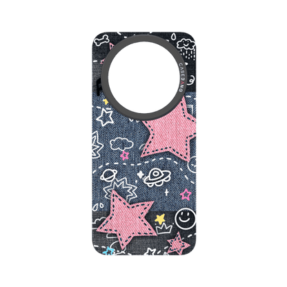 Denim Sweetie Series Snap - On Phone Case - CaseBangImagiSnap Case MagSafe CompatibleCaseBangMate 80/ 80 ProPink Star