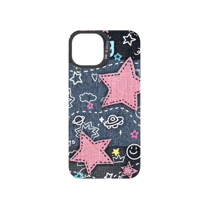 Denim Sweetie Series Snap - On Phone Case - CaseBangImagiSnap Case MagSafe CompatibleCaseBangiPhone 15Pink Star