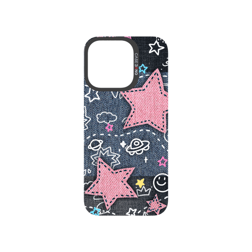 Denim Sweetie Series Snap - On Phone Case - CaseBangImagiSnap Case MagSafe CompatibleCaseBangiPhone 16 ProPink Star