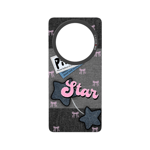 Denim Sweetie Series Snap - On Phone Case - CaseBangImagiSnap Case MagSafe CompatibleCaseBangMate 70 Pro/Pro+Pink - Blue Stars