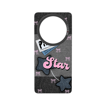 Denim Sweetie Series Snap - On Phone Case - CaseBangImagiSnap Case MagSafe CompatibleCaseBangMate 70 Pro/Pro+Pink - Blue Stars