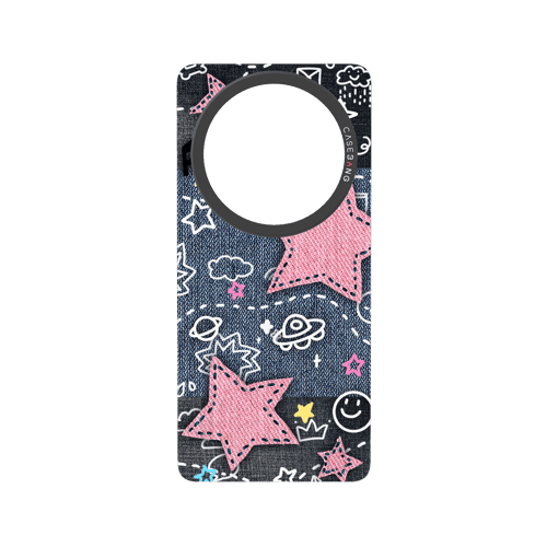 Denim Sweetie Series Snap - On Phone Case - CaseBangImagiSnap Case MagSafe CompatibleCaseBangMate 70 Pro/Pro+Pink Star