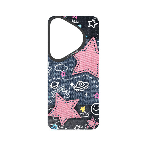 Denim Sweetie Series Snap - On Phone Case - CaseBangImagiSnap Case MagSafe CompatibleCaseBangP70 Pro/Pro+Pink Star