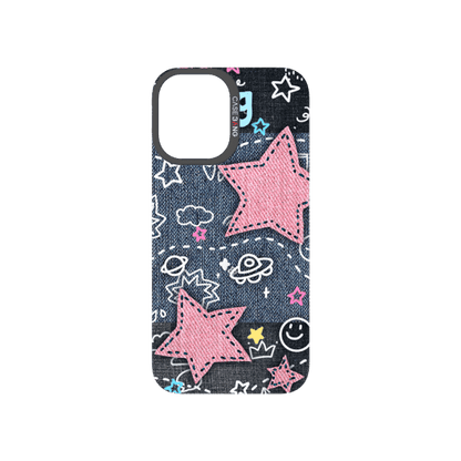 Denim Sweetie Series Snap - On Phone Case - CaseBangImagiSnap Case MagSafe CompatibleCaseBangiPhone 16Pink Star